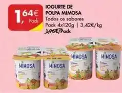 Pingo Doce Mimosa - iogurte de polpa promoção