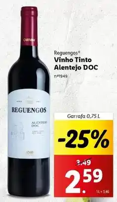 Lidl Reguengos - vinho tinto promoção