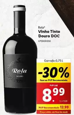 Lidl Rola - vinho tinto douro doc promoção