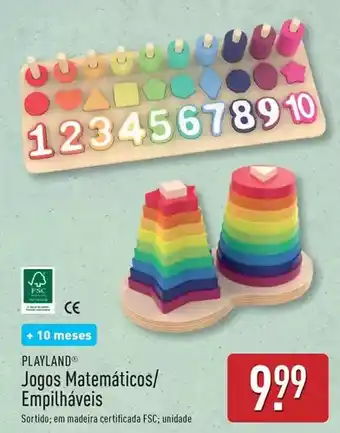 ALDI Playland - jogos matematicos/ empilhaveis promoção