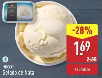 ALDI Mucci - gelado de nata promoção