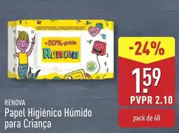 ALDI Renova - papel higienico humido para crianca promoção