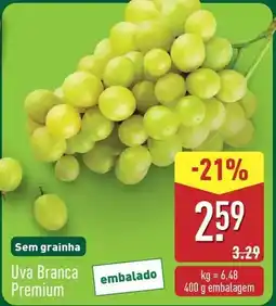 ALDI Uva branca premium promoção