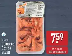 ALDI Tinu ́s - camarão cozido 20/30 promoção