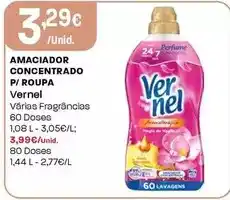 Vernel - amaciador concentrado p/roupa