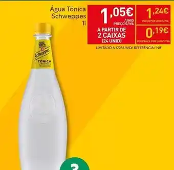 Recheio Schweppes - água tônica promoção