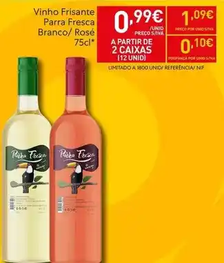 Recheio Vinho frisante promoção