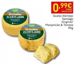 Recheio Santiago - queijo alentejo original/manjericao & tomate promoção