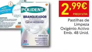 Recheio Polident - pastilhas de limpeza oxígênio activo emb. 48 unid promoção