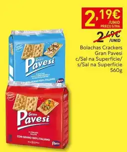 Recheio Pavesi - bolachas crackers gran c/sal na superficie s/sal na superficie promoção