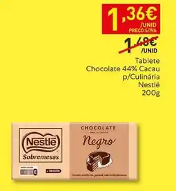 Recheio Nestlé - tablete chocolate 44% cacau p/ culinaria promoção