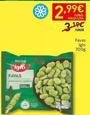 Recheio Iglo - favas promoção