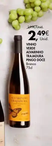 Pingo Doce Alvarinho - vinho verde alvarinho trajadura doc promoção