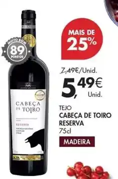 Pingo Doce Madeira - tejo cabeça de toiro reserva promoção