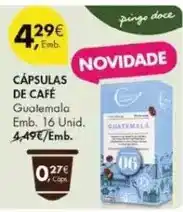 Pingo Doce Pingo doce - cápsulas de café promoção