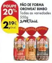 Pingo Doce Oroweat - pão de forma promoção