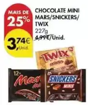 Pingo Doce Mini - chocolate mars/snickers/twix promoção