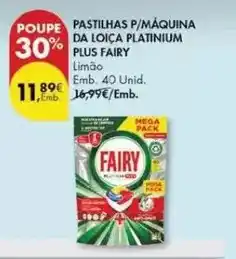 Pingo Doce Fairy - pastilhas p/maquina da loica platinium plus promoção