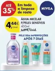 Pingo Doce Nivea - água micelar p/peles sensíveis promoção