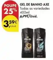 Pingo Doce Axe - gel de banho promoção