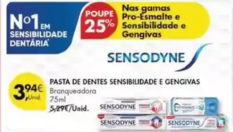 Pingo Doce Sensodyne - pasta de dentes sensibilidade e gengivas promoção