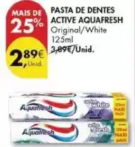 Pingo Doce Aquafresh - pasta de dentes active promoção