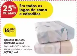 Pingo Doce Jogo de lençois termicos alexia promoção