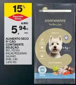 Continente Continente - alimento seco p/ cão promoção