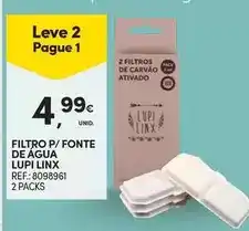 Continente Filtro p/ fonte de agua linx promoção