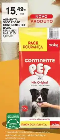 Continente Continente - alimento secopor cao basiente pet promoção