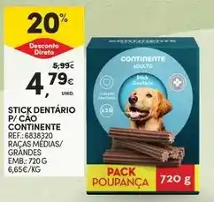 Continente Continente - stick dentário p/ cao promoção