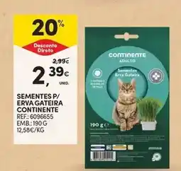 Continente Continente - sementes p/ erva gateira promoção