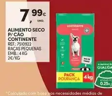 Continente Continente - alimento seco p/ cão promoção