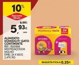 Continente A+ - alimento humido p/ gato continente promoção