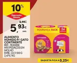 Continente A+ - alimento humido p/ gato continente promoção