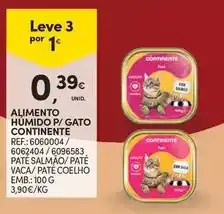 Continente Continente - alimento humido p/ gato promoção