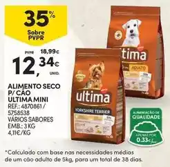 Continente Ultima - alimento seco p/ cão promoção