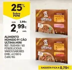 Continente Ultima - alimento humido p/ cao promoção