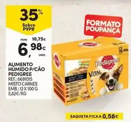 Continente Pedigree - alimento húmido p/ cão promoção