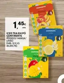 Continente Continente - iced tea em po promoção