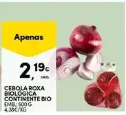 Continente Continente bio - cebola roxa biologica promoção