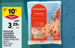 Continente Continente - miolo de camarao selvagem promoção