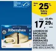 Continente Riberalves - lombos de bacalhau 9 meses de cura msc promoção