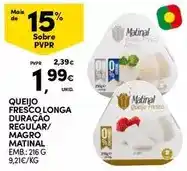 Continente Matinal - queijo fresco longa duração promoção