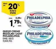 Continente Philadelphia - queijo creme regular/light promoção