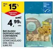 Continente Continente - bacalhau desfiado msc promoção