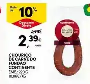 Continente Continente - chouriço de carne do fundao promoção