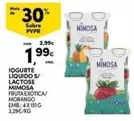 Continente Mimosa - iogurte liquido s/ lactose promoção