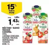 Continente Vital - néctar/sumo compal promoção