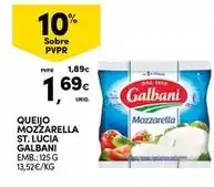 Continente Galbani - queijo mozzarella st. lucia promoção